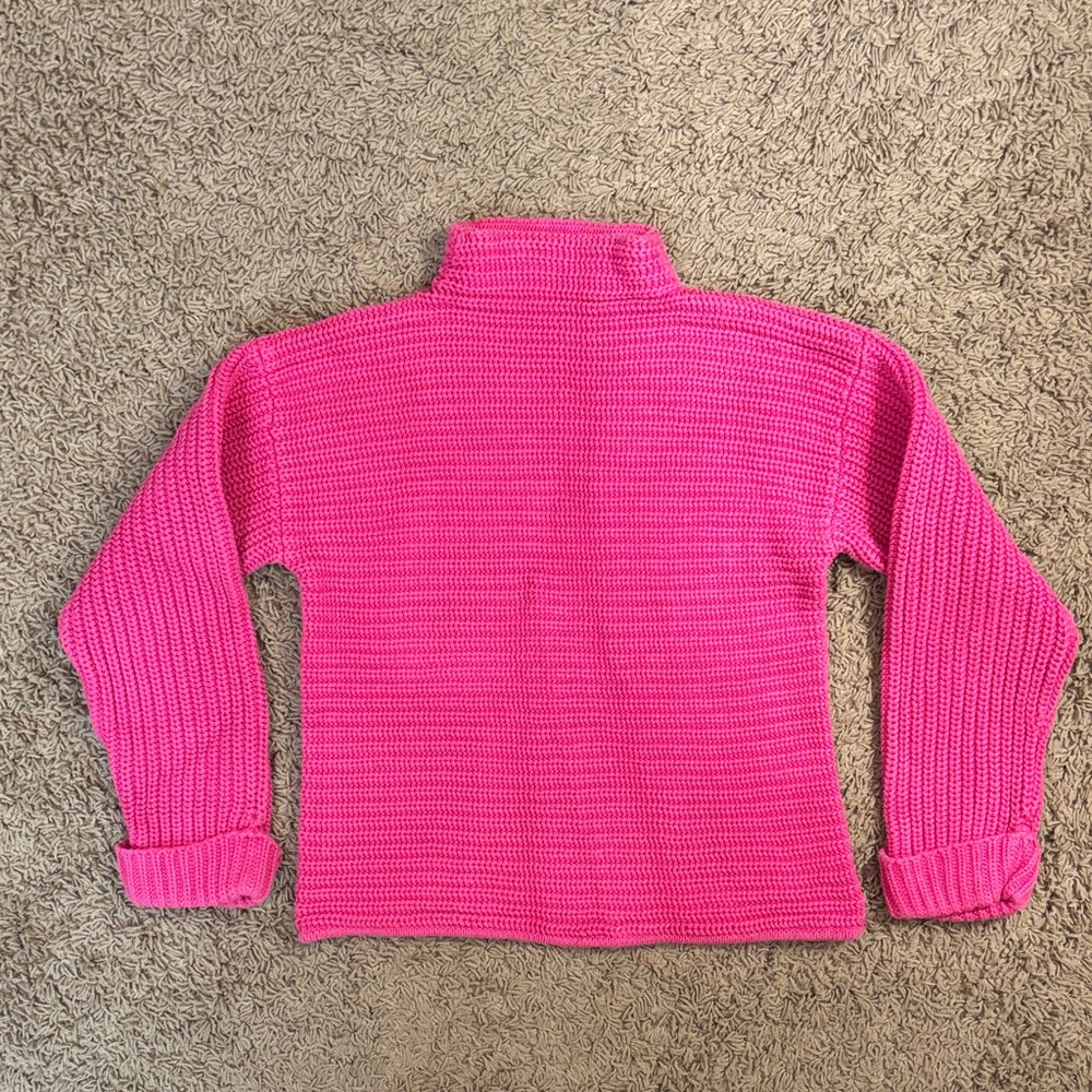 Vibrant Pink Turtleneck Sweater